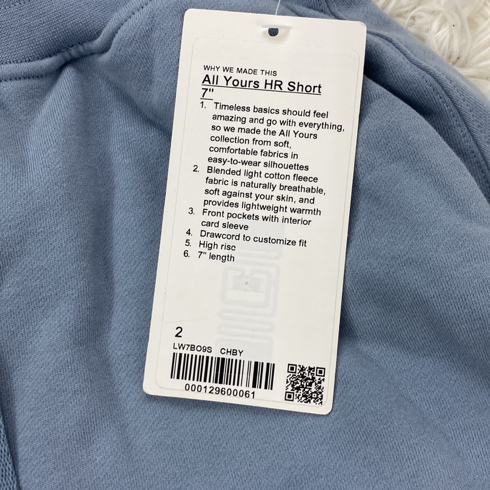 NWT Lululemon All Yours High Rise Short *7" Chambray - Picture 2 of 5